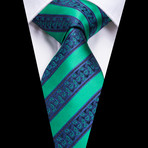 Thurston Silk Tie // Green + Navy