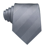 Titus Silk Tie // Silver