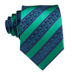 Thurston Silk Tie // Green + Navy