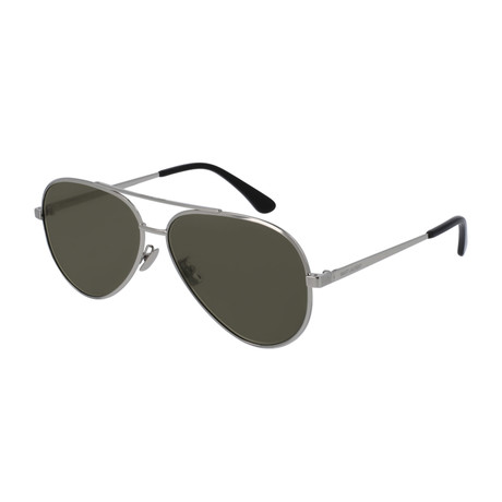 Unisex Classic 11 Zero Aviator Sunglasses // Silver