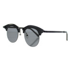Women's Buccaneer Round Sunglasses // Black + Smoke
