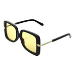 Women's Eden Square Sunglasses // Black + Mustard