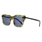 Women's Travis Square Sunglasses // Horn + Black