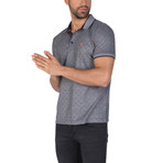 Saul Short Sleeve Polo Shirt // Navy + White (2XL)