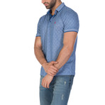 Khalid Short-Sleeve Polo Shirt // Sax + White (3XL)