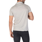 Euan Short-Sleeve Polo Shirt // Beige + White (S)