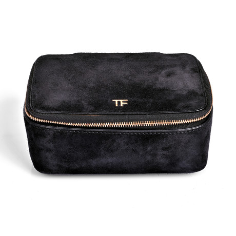 Small Suede Personal Care Case // Black