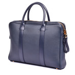 Leather Briefcase V2 // Blue