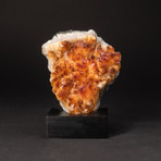 Citrine Crystal Cluster + Wooden Display Stand v.1