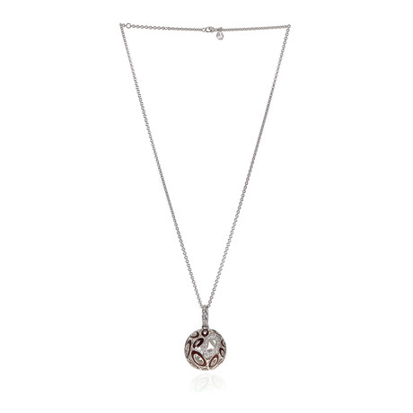 Victor Mayer 18k White Gold + Enamel Diamond Necklace
