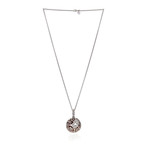 Victor Mayer 18k White Gold + Enamel Diamond Necklace