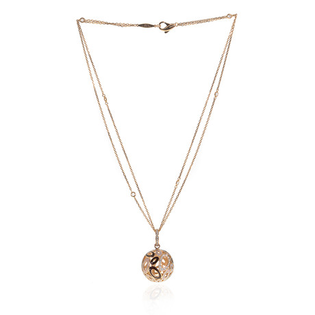 Victor Mayer 18k Rose Gold Enamel Diamond Necklace I