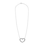 Tiffany & Co. Metro Platinum Diamond Heart Necklace // Pre-Owned