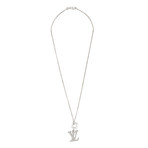 Louis Vuitton 18k White Gold Diamond Necklace // Pre-Owned