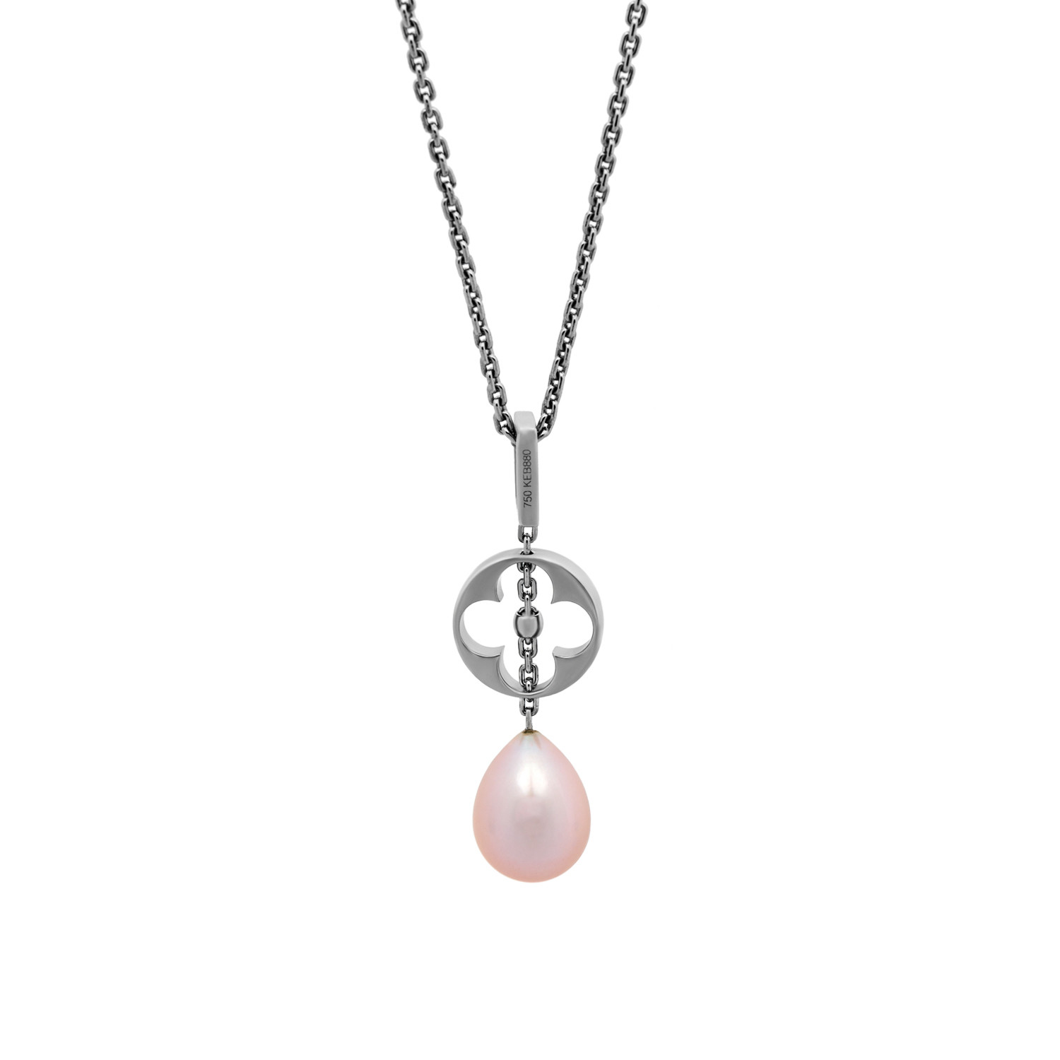 Louis Vuitton 18k White Gold Empreinte Pearl Necklace // Pre-Owned - Luxury Jewelry - Touch of ...
