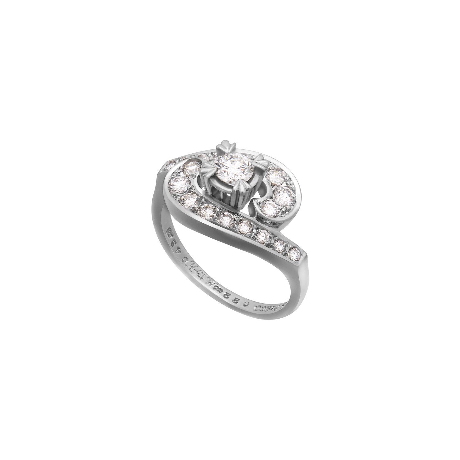 Mikimoto Platinum Diamond Ring // Ring Size: 5.25 // Pre-Owned - Luxury ...