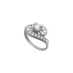 Mikimoto Platinum Diamond Ring // Ring Size: 5.25 // Pre-Owned