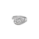 Mikimoto Platinum Diamond Ring // Ring Size: 5.25 // Pre-Owned