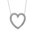 Tiffany & Co. Metro Platinum Diamond Heart Necklace // Pre-Owned