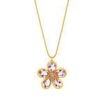 Tiffany & Co. 18k Rose Gold Amethyst Flower Necklace // Pre-Owned