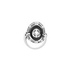 Bulgari 18k White Gold + Ceramic Diamond Ring // Ring Size: 7 // Pre-Owned