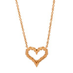 Tiffany & Co. 18k Rose Gold Diamond Small Heart Pendant Necklace // Pre-Owned