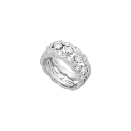 Mikimoto Platinum Diamond Flora Band Ring // Ring Size: 6 // Pre-Owned