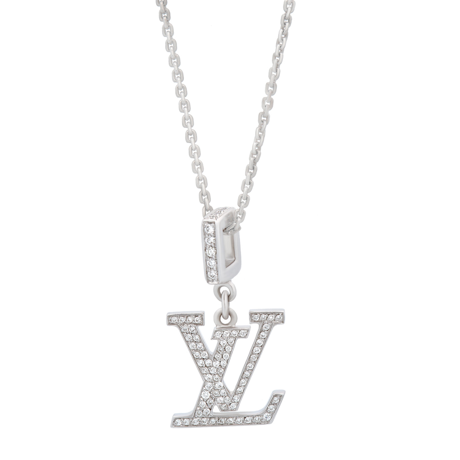 Louis Vuitton 18k White Gold Diamond Pendant // Pre-Owned - High End Jewelry - Touch of Modern