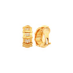Piaget 18k Yellow Gold Diamond Hoop Earrings // Pre-Owned