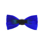 Peacock Feather Bow Tie // Blue