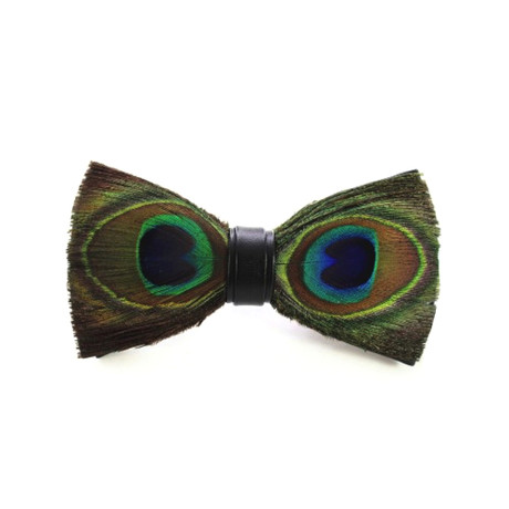 Peacock Feather Bow Tie // Peacock