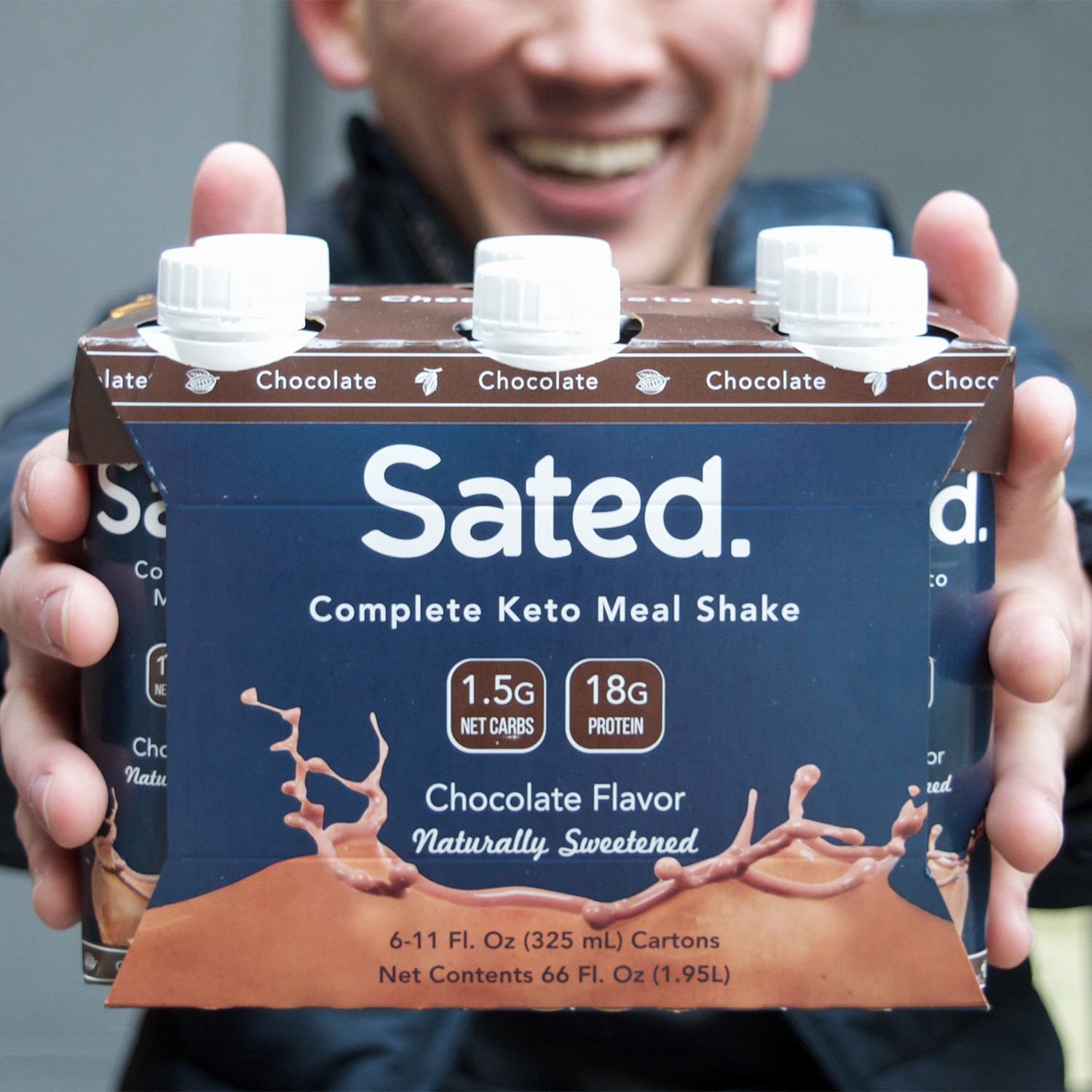 Sated Ready to Drink // Complete Keto Meal Shake // 18 Pack (Chocolate