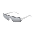 Unisex Narrow Mask Sunglasses // White