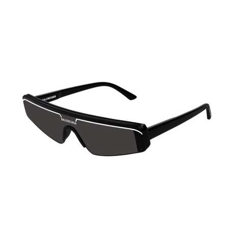 Unisex Narrow Mask Sunglasses // Black