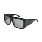 Unisex Oversize Rectangular Sunglasses // Black