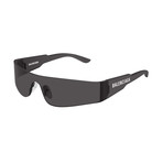 Unisex Narrow Wrap Sunglasses // Black