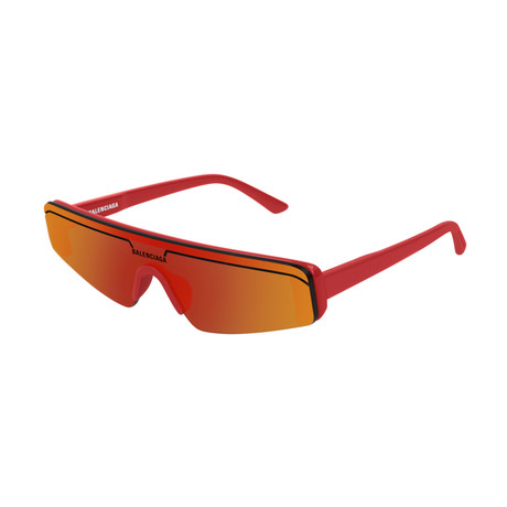 Unisex Narrow Mask Sunglasses // Red