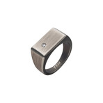 Stainless Steel Signet Ring // Silver (Size 9)