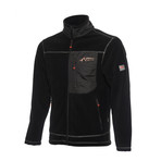 Full Zip Pieced Fleece Jacket // Black (L)
