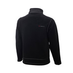 Full Zip Pieced Fleece Jacket // Black (S)