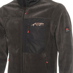 Full Zip Pieced Fleece Jacket // Anthracite (XL)