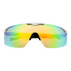 Shore Polarized Sunglasses (Silver Frame + Blue Green Lens)
