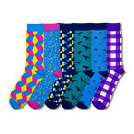 Bundle 4 // 6 Pairs of Premium Bamboo Socks // Multicolor