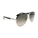 Men's Aviator Sunglasses // Shiny Light Gold + Black