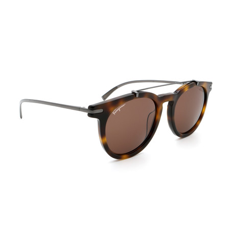 Men's Round Sunglasses // Havana Brown