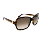 Unisex SF606S-214 Oval Sunglasses // Dark Brown + Brown Gradient