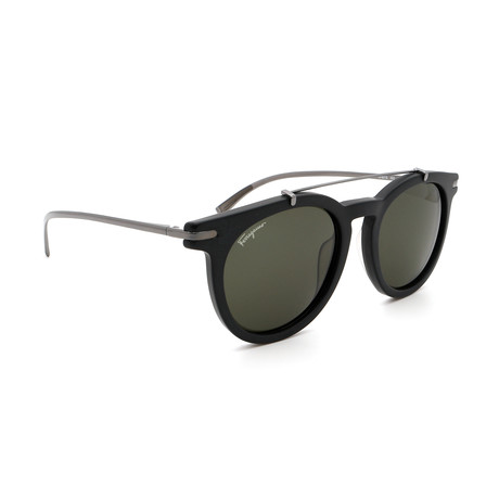 Men's Round Sunglasses // Matte Black