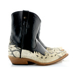 Black Calf Snake Embossed Cowboy Boots // Black (US: 10)