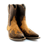 Brown Nubuck Cowboy Boots // Brown (US: 11)