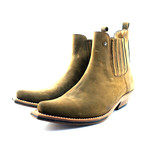 Dark Green Nubuck Cowboy Boots // Green (US: 13)